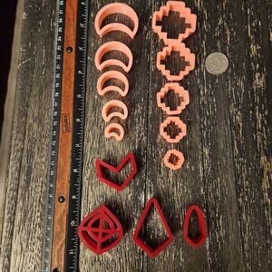 Set of Geometric Cookie / Polymer Clay Cutters